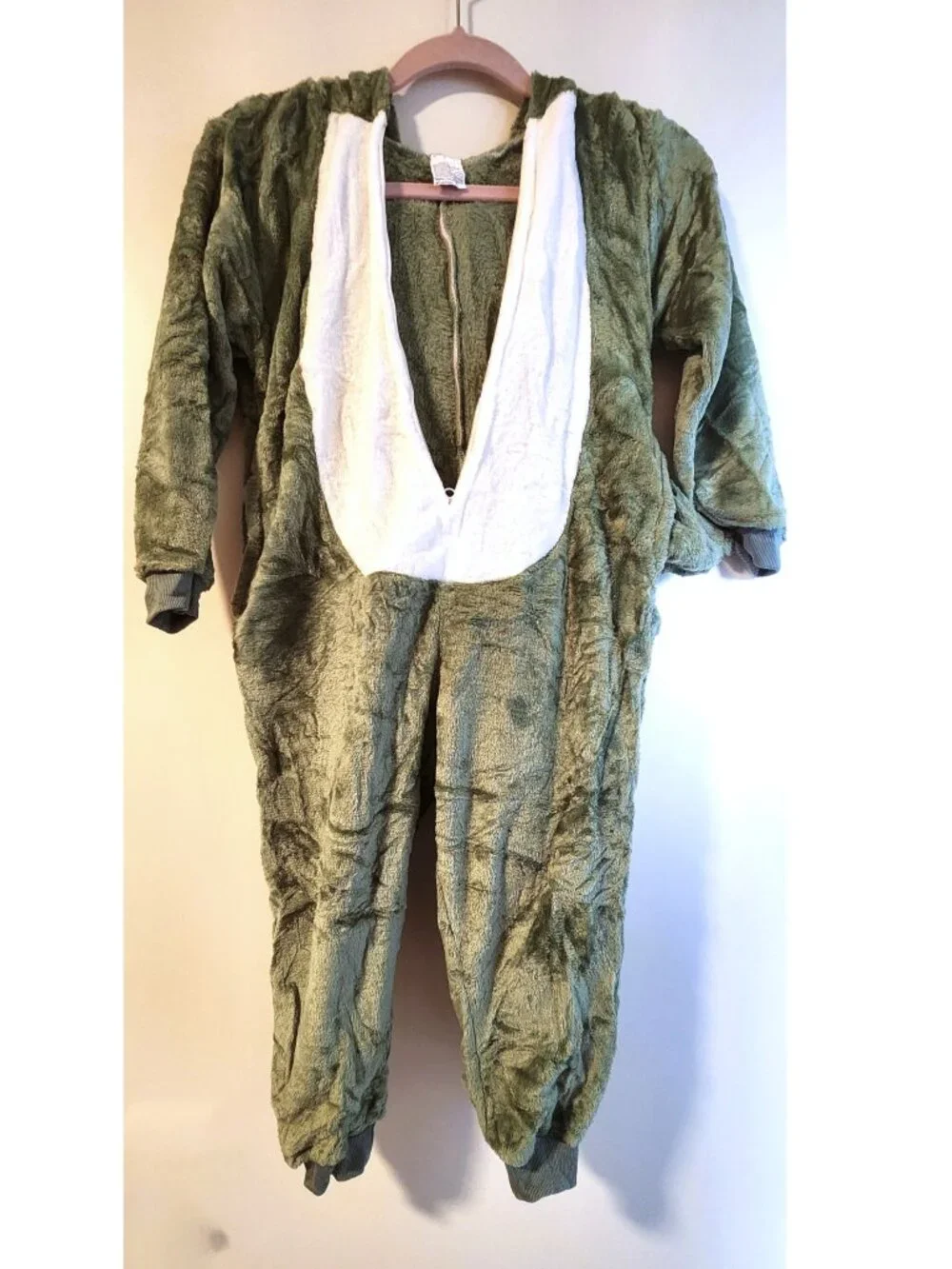 New: Dinosaur Onesie - Sage Green/Pink (5-6 Years)